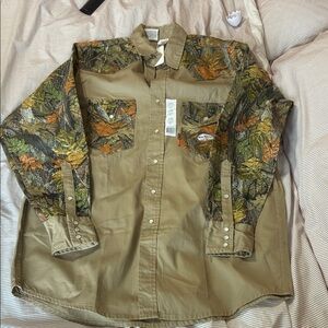 Men's Outdoor Camouflage and Tan Shirt